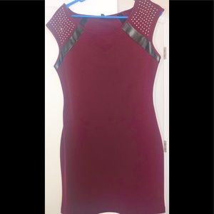 Express Burgundy Embellished Dress Size M